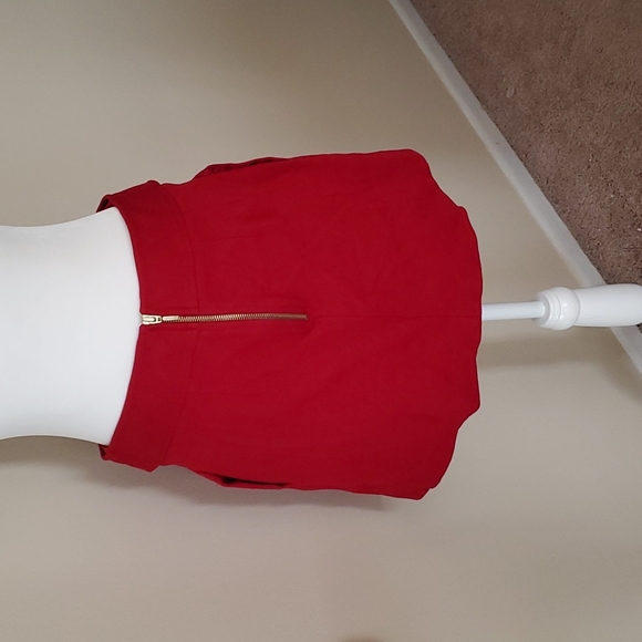 Express Design Studio Red Pleated Mini Skirt - Size 8 - Picture 6 of 7